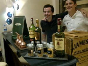 The Jameson lads with their set-up for the eve